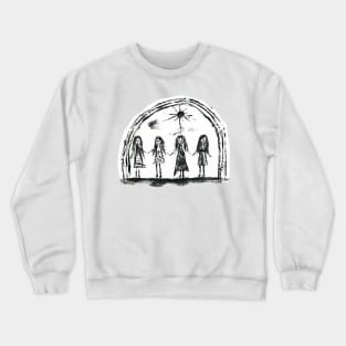 Stick girl (IV/IV) with friends (cut-out) Crewneck Sweatshirt